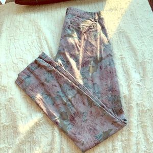 Anthropologie floral print pants